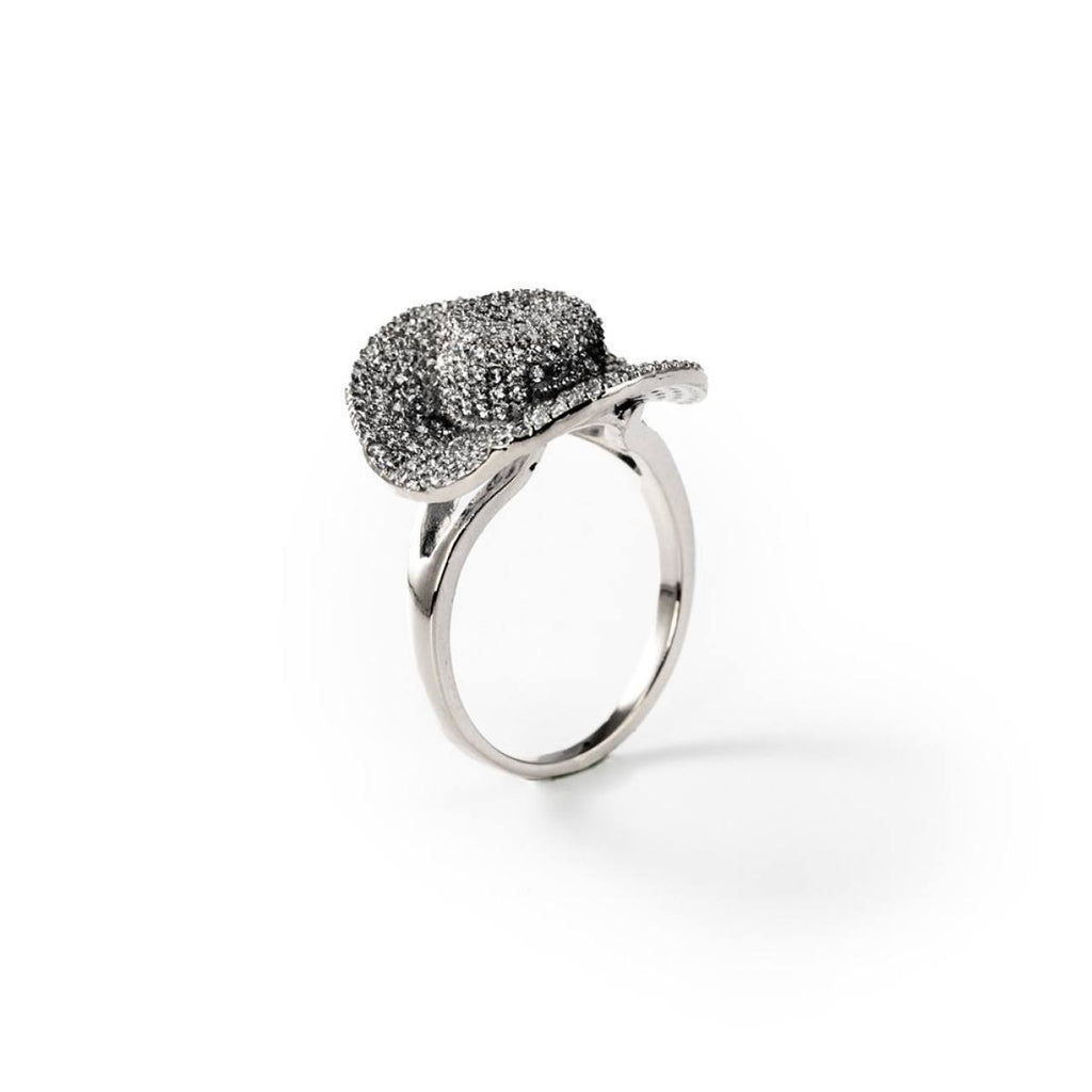 BIGAS018 - Anillo Vaquero de metal rodiado
