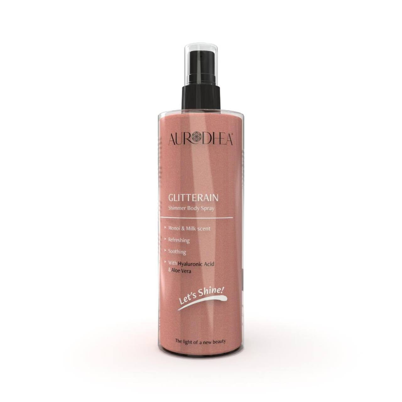 SOL21 - GLITTERAIN - Golden Shimmer Body Spray (Aroma a Monoi y Leche) - 150 ml