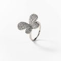 BIGAS028 - Anillo Mariposa de metal rodiado