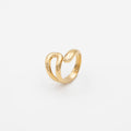 BIGAG095 - Anillo «Modern Hug» chapado en oro de 18 quilates
